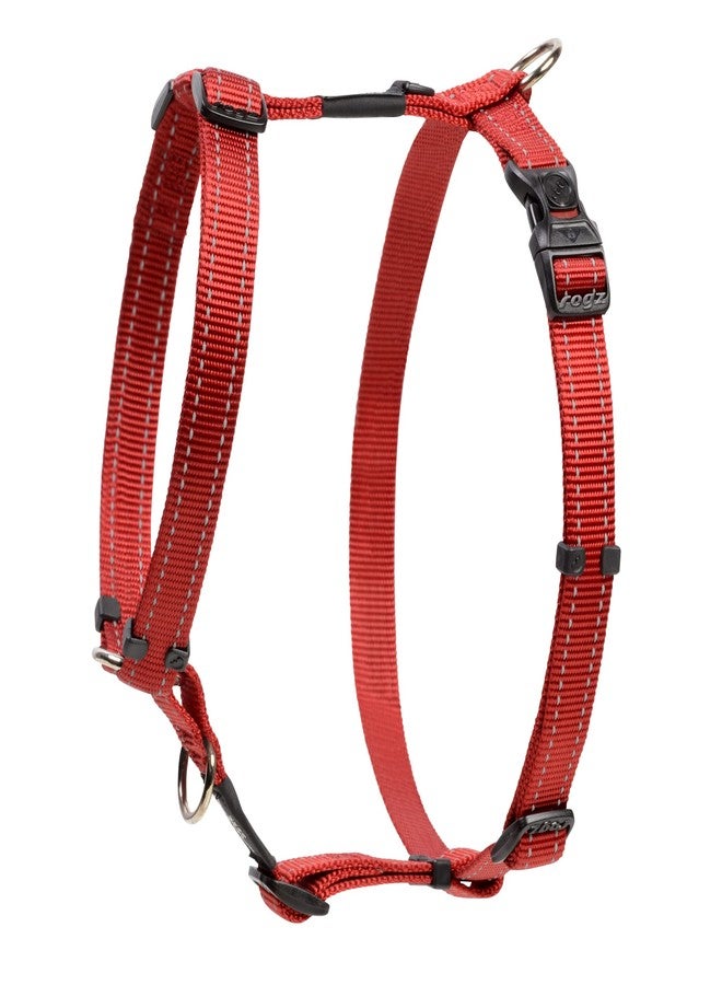 Rogz Reflective Adjustable Dog H Harness for Extra Large Dogs; matching collar and leash available, Red - Image 1